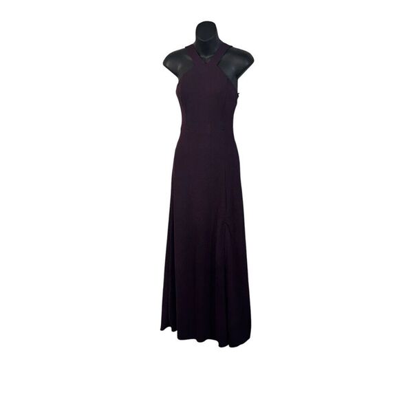 BEAUTIFUL WOMEN BIRDY GREY Gene Dress Crepe Cabernet dress Color is Burgundy COL - Picture 1 of 11